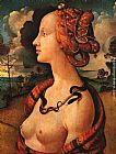 Cosimo Paintings - Portrait of Simonetta Vespucci by Piero di Cosimo